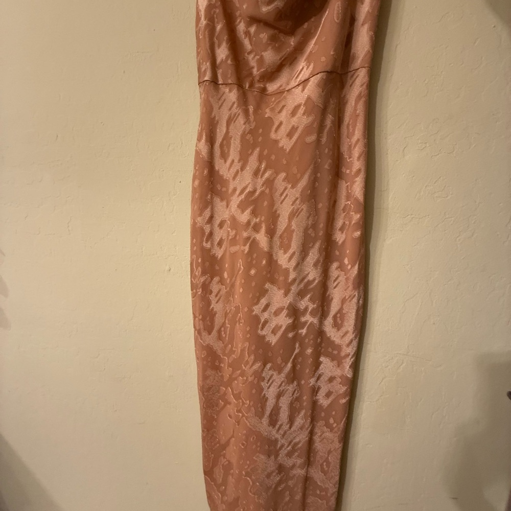 Elegant Peach Strapless Dress